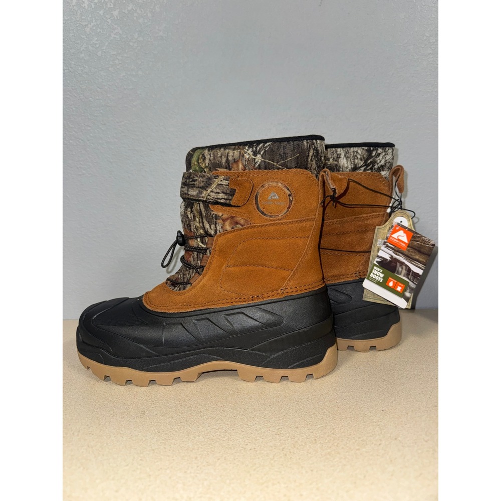 Ozark Trail Mens Snow Boots Mossy Oak Camo‎ Suede Waterproof Insulated Size 9